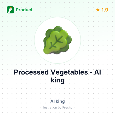 Processed Vegetables – summary card, no photo uploaded yet