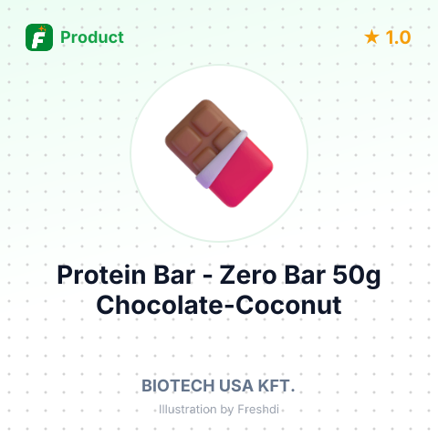 Protein Bar - Zero Bar 50g Chocolate-Coconut – summary card, no photo uploaded yet