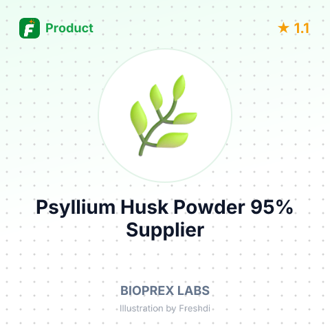 Psyllium Husk Powder 95% – summary card, no photo uploaded yet