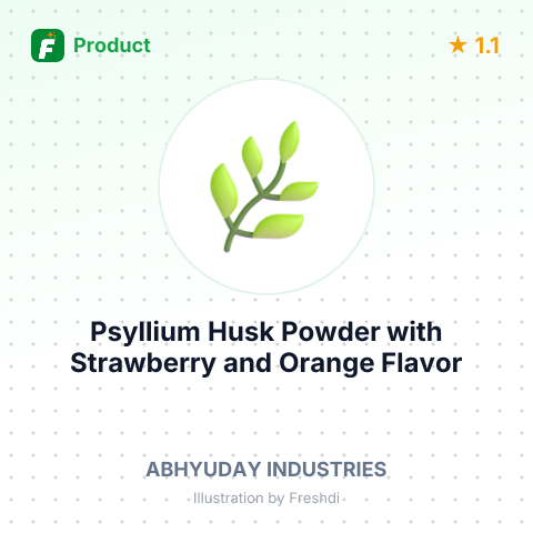 Psyllium Husk Powder with Strawberry and Orange Flavor – summary card, no photo uploaded yet