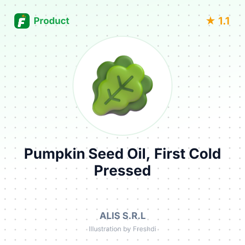 Pumpkin Seed Oil, First Cold Pressed – summary card, no photo uploaded yet