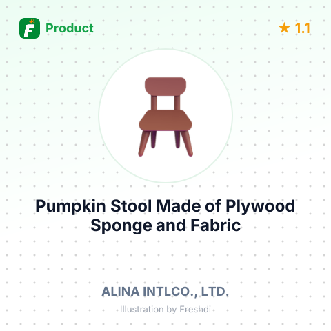 Pumpkin Stool Made of Plywood, Sponge, and Fabric – summary card, no photo uploaded yet
