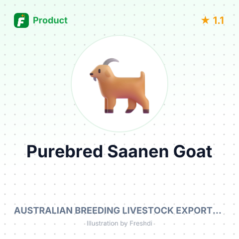 Purebred Saanen Goat – summary card, no photo uploaded yet