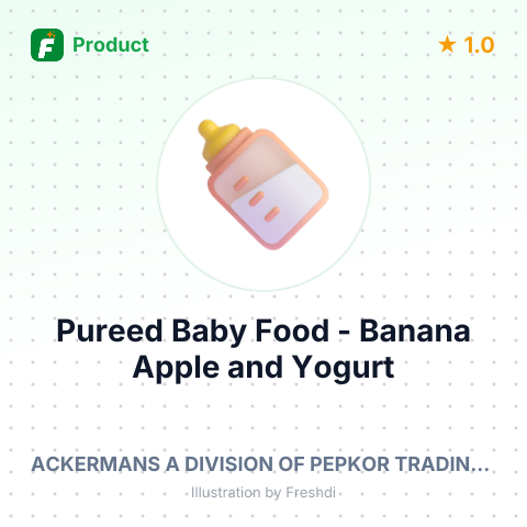 Pureed Baby Food - Banana, Apple, and Yogurt – summary card, no photo uploaded yet
