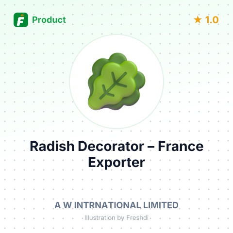 Radish Decorator – summary card, no photo uploaded yet