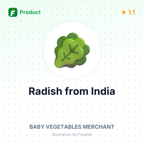 Radish – summary card, no photo uploaded yet