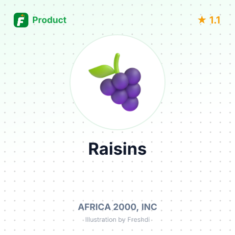 Raisins – summary card, no photo uploaded yet