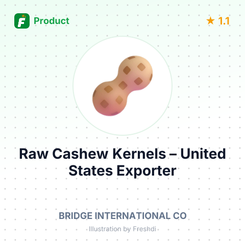 Raw Cashew Kernels (W450) – summary card, no photo uploaded yet