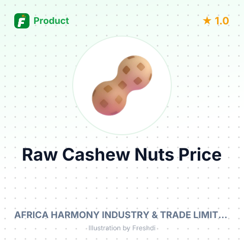 Raw Cashew Nuts in Shell – summary card, no photo uploaded yet