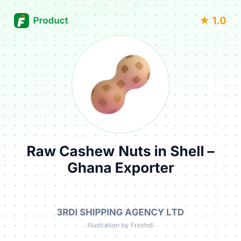 Raw Cashew Nuts in Shell – summary card, no photo uploaded yet