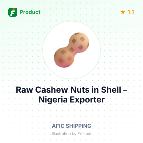Raw Cashew Nuts in Shell – summary card, no photo uploaded yet