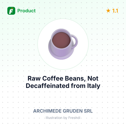 Raw Coffee Beans, Not Decaffeinated – summary card, no photo uploaded yet