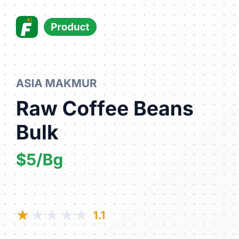 Raw Coffee Beans, Not Decaffeinated – summary card, no photo uploaded yet