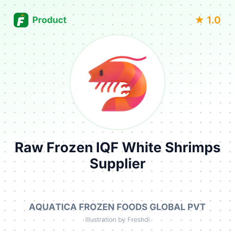 Raw Frozen IQF White Shrimps – summary card, no photo uploaded yet