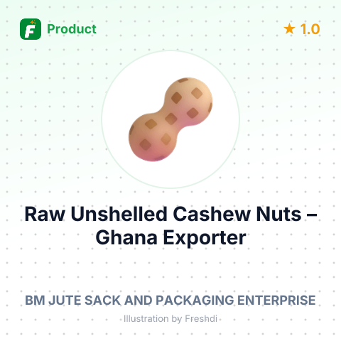 Raw Unshelled Cashew Nuts – summary card, no photo uploaded yet