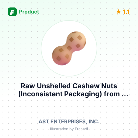 Raw Unshelled Cashew Nuts (Inconsistent Packaging) – summary card, no photo uploaded yet