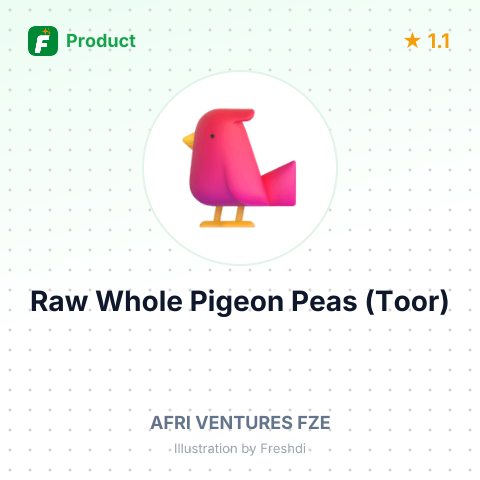 Raw Whole Pigeon Peas (Toor) – summary card, no photo uploaded yet