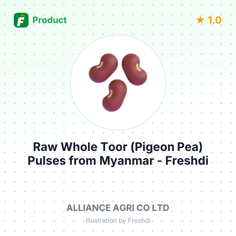 Raw Whole Toor (Pigeon Pea) Pulses – summary card, no photo uploaded yet