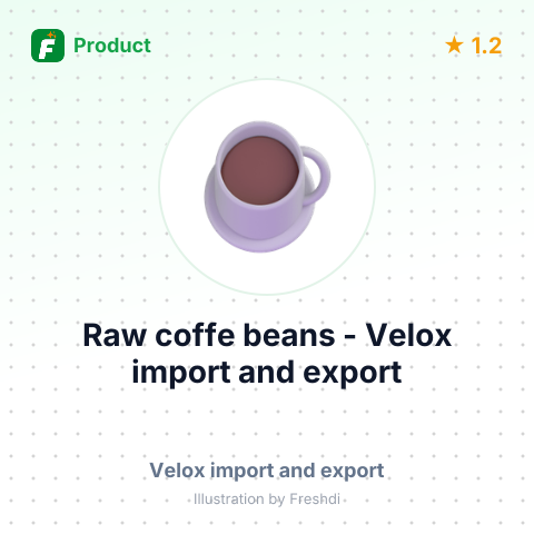 Raw coffe beans – summary card, no photo uploaded yet