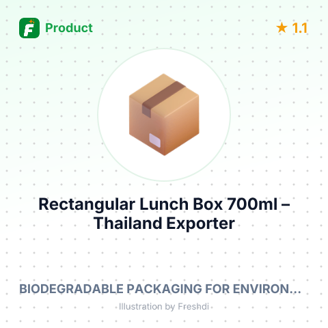 Rectangular Lunch Box 700ml – summary card, no photo uploaded yet