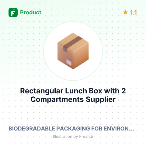Rectangular Lunch Box with 2 Compartments – summary card, no photo uploaded yet