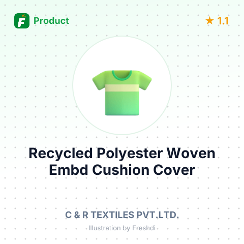 Recycled Polyester Woven Embd Cushion Cover – summary card, no photo uploaded yet