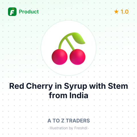 Red Cherry in Syrup with Stem – summary card, no photo uploaded yet