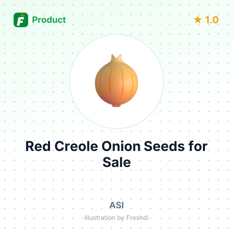 Red Creole Onion Seeds – product summary card, no photo uploaded yet