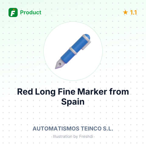 Red Long Fine Marker – summary card, no photo uploaded yet