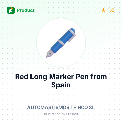 Red Long Marker Pen – summary card, no photo uploaded yet