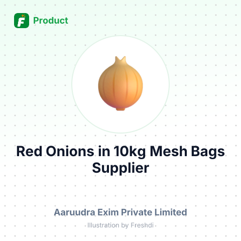 Red Onions in 10kg Mesh Bags – summary card, no photo uploaded yet