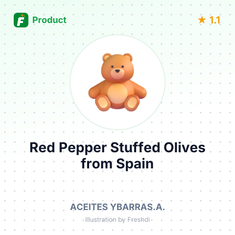Red Pepper Stuffed Olives – summary card, no photo uploaded yet