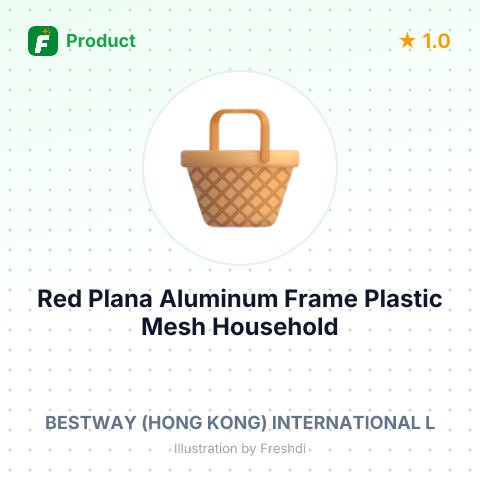Red Plana Aluminum Frame Plastic Mesh Household Item – summary card, no photo uploaded yet