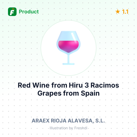 Red Wine from Hiru 3 Racimos Grapes – summary card, no photo uploaded yet