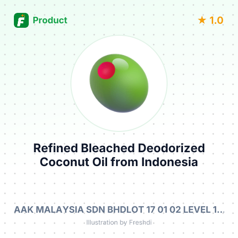 Refined Bleached Deodorized Coconut Oil – summary card, no photo uploaded yet