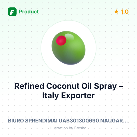 Refined Coconut Oil Spray – summary card, no photo uploaded yet