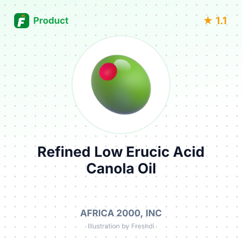 Refined Low Erucic Acid Canola Oil – summary card, no photo uploaded yet