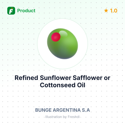 Refined Sunflower, Safflower, or Cottonseed Oil – summary card, no photo uploaded yet