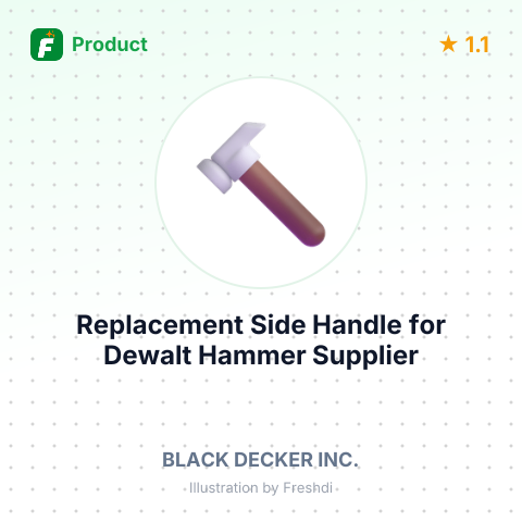 Replacement Side Handle for Dewalt Hammer – summary card, no photo uploaded yet