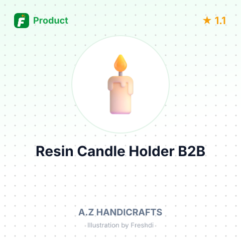 Resin Candle Holder with Iron Tealight – summary card, no photo uploaded yet