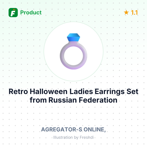 Retro Halloween Ladies Earrings Set – summary card, no photo uploaded yet