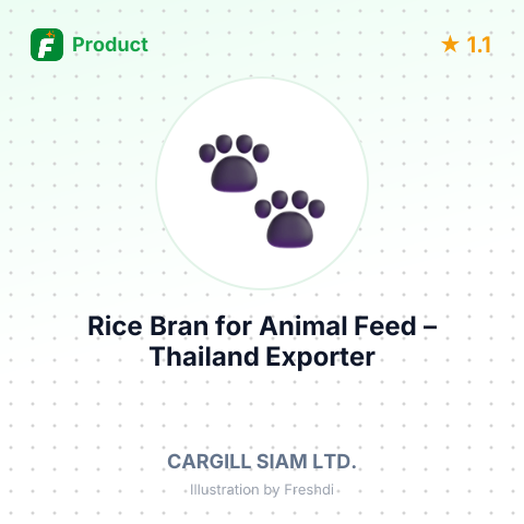 Rice Bran for Animal Feed – product summary card, no photo uploaded yet