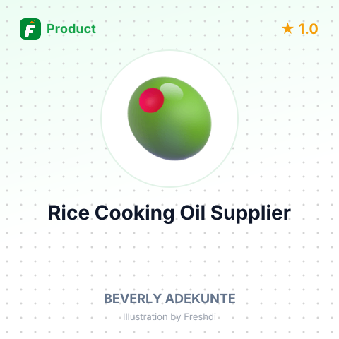 Rice Cooking Oil – product summary card, no photo uploaded yet