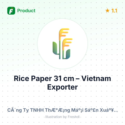 Rice Paper 31 cm – summary card, no photo uploaded yet