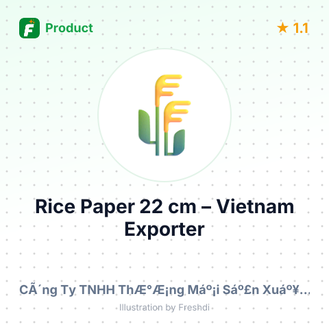 Rice Paper (Bánh Tráng) 22 cm – summary card, no photo uploaded yet