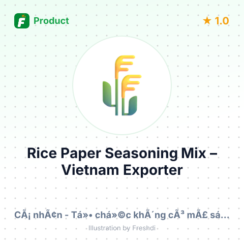 Rice Paper Seasoning Mix – summary card, no photo uploaded yet