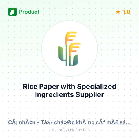 Rice Paper with Specialized Ingredients (2kg/Bag) – summary card, no photo uploaded yet