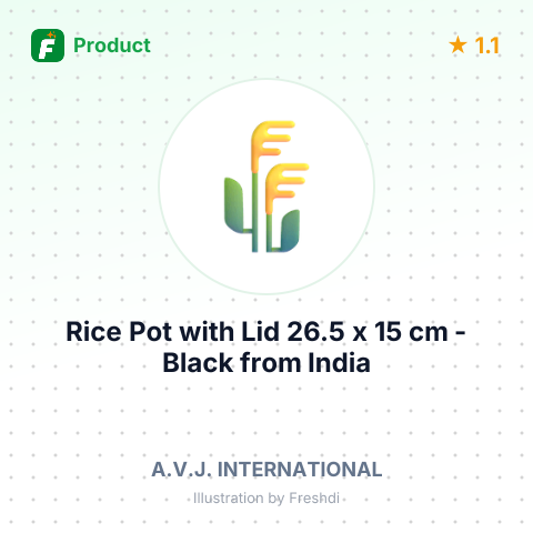 Rice Pot with Lid 26.5 x 15 cm - Black – summary card, no photo uploaded yet