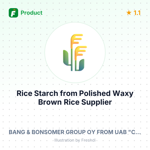 Rice Starch from Polished Waxy Brown Rice – summary card, no photo uploaded yet
