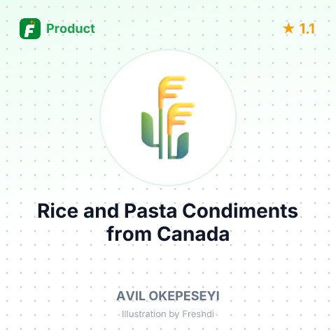 Rice and Pasta Condiments – summary card, no photo uploaded yet